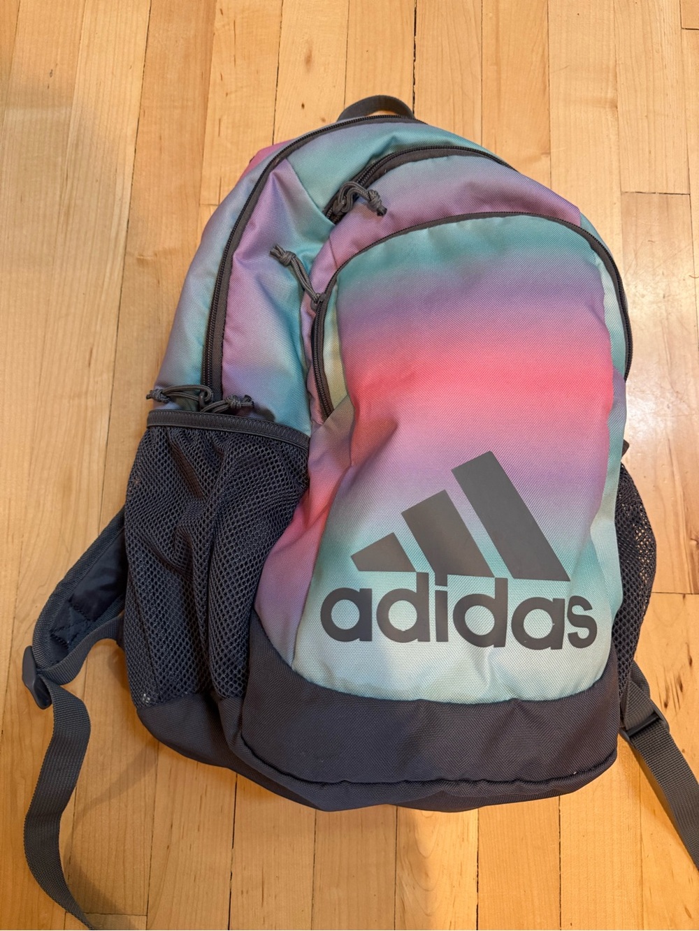 adidas Kids Ombre Pink Teal Gradient Backpack